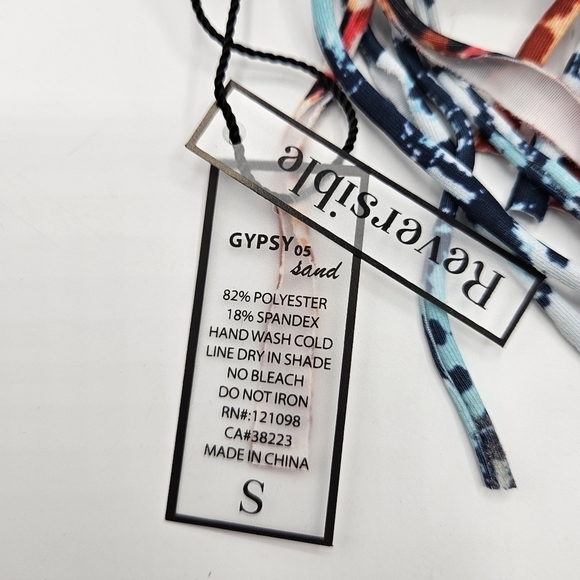 NWT Gypsy 05 Multi Aqua Bikini top only size small - Picture 3 of 9